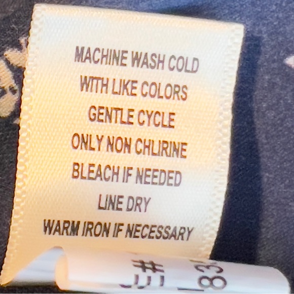 Truself Size 3X V-Neck Boho Short Cap Sleeve Blouse Navy Blue & White - Picture 8 of 8